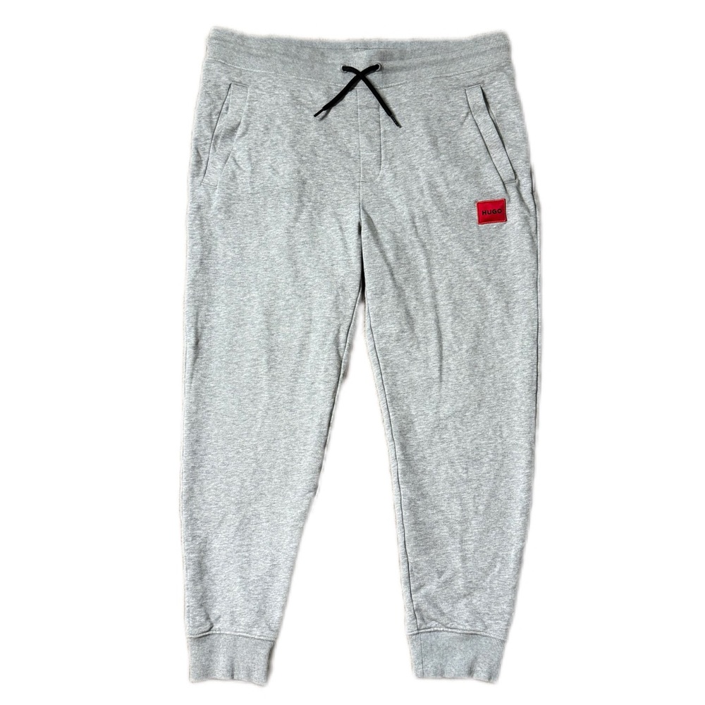 HUGO Men's Regular Fit Square Logo Jersey Drawstring
Joggers| SilverGrey| Xl